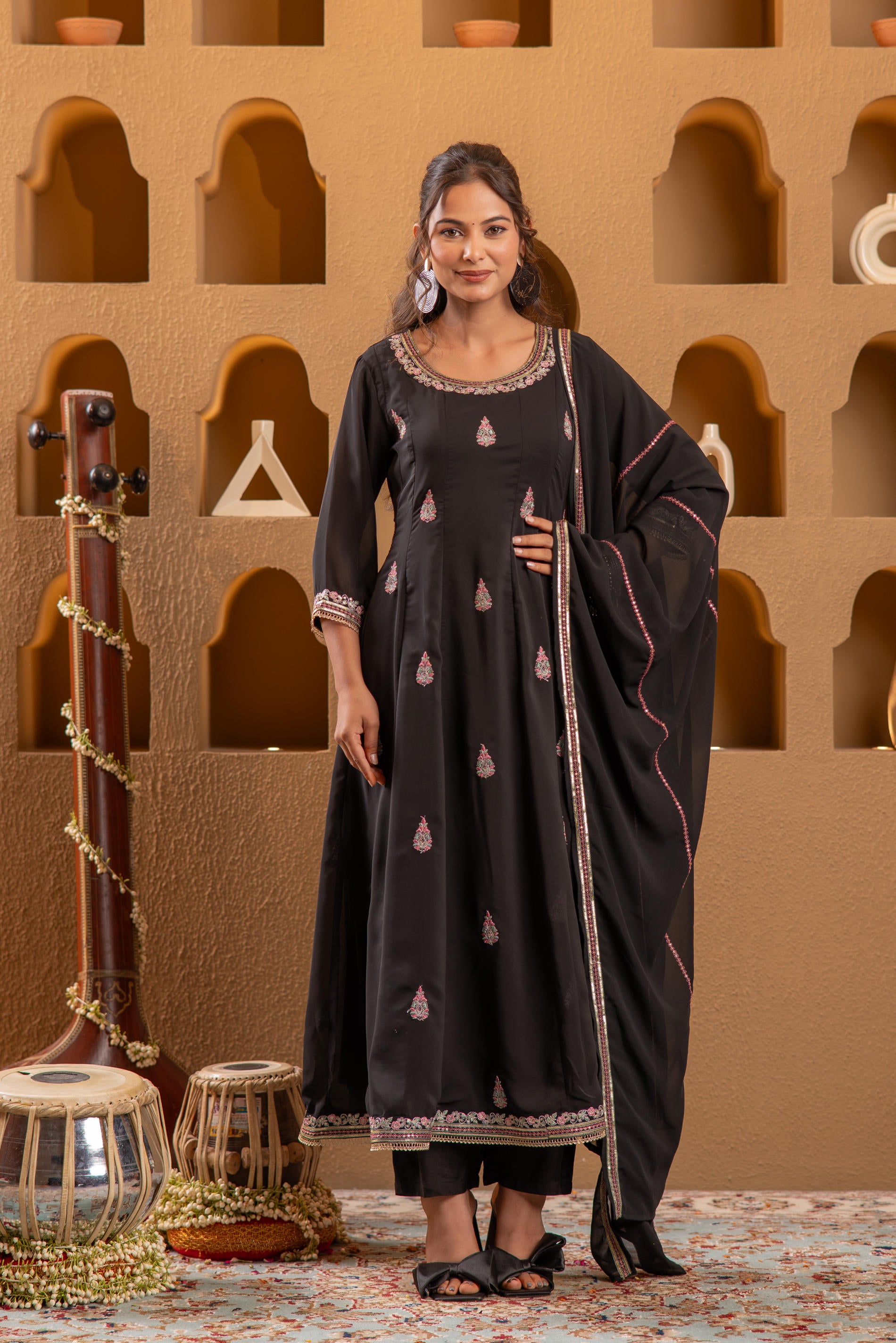 Midnight Muse Kurta Pant And Dupatta Set