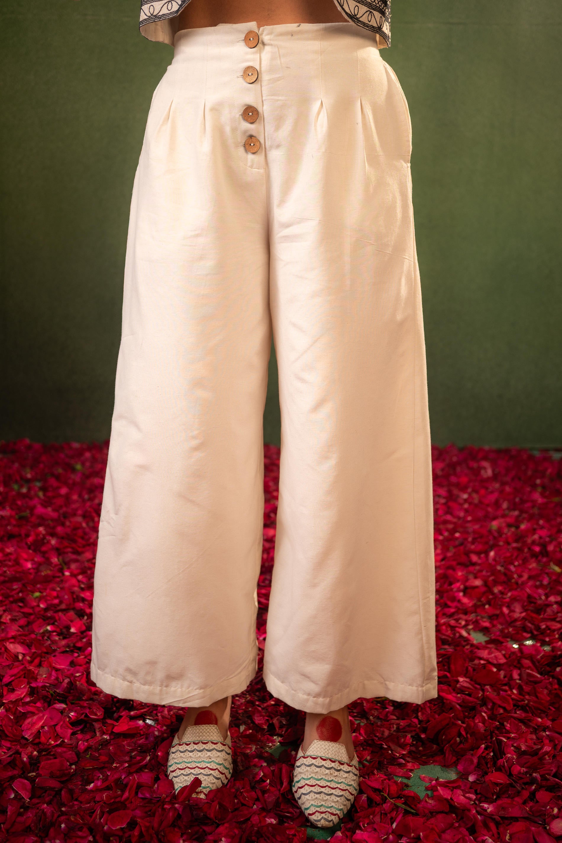 Ivory Noor Embroidered Jacket Co-Ord Set