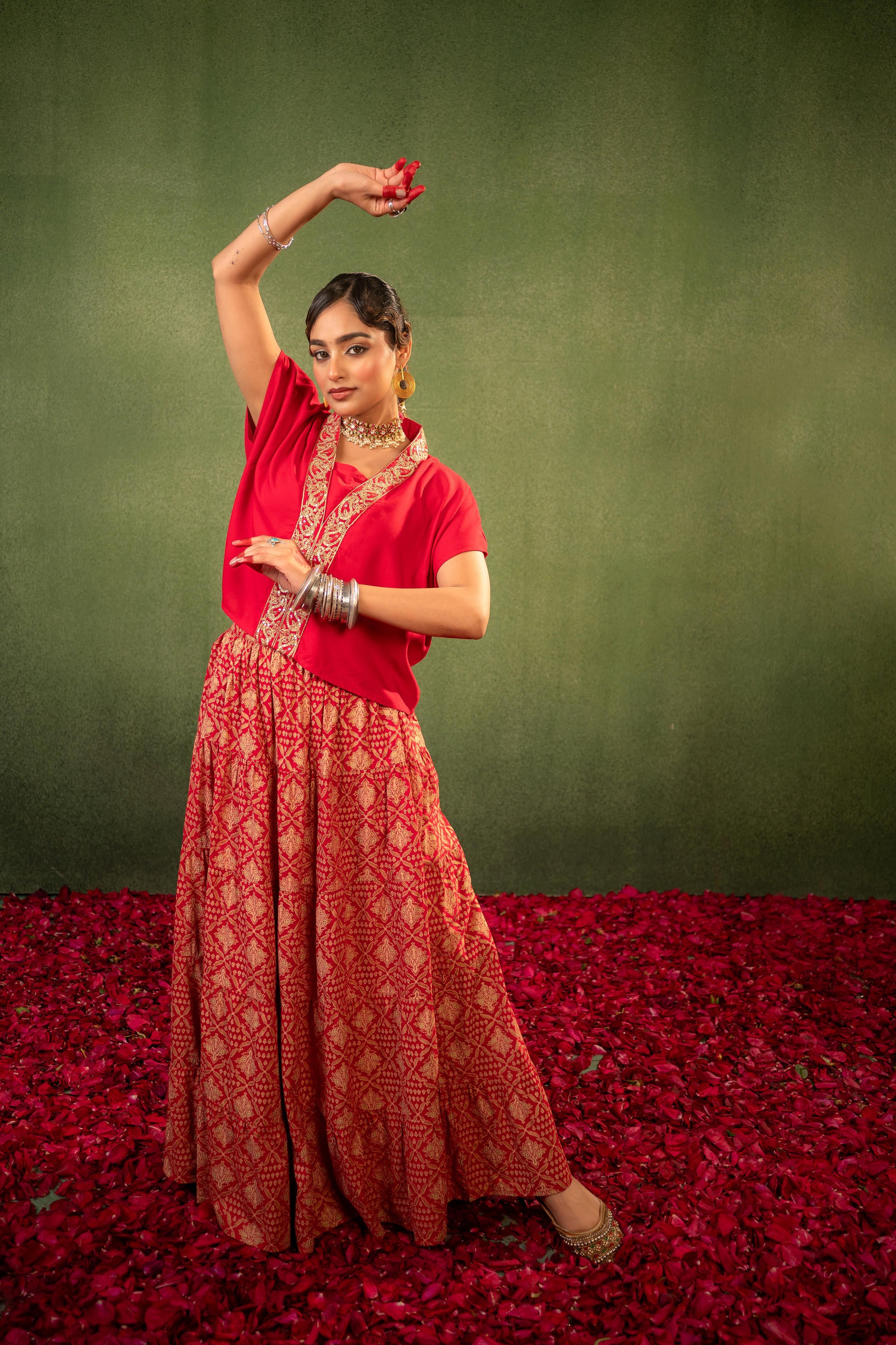 Virasat Printed Skirt Set