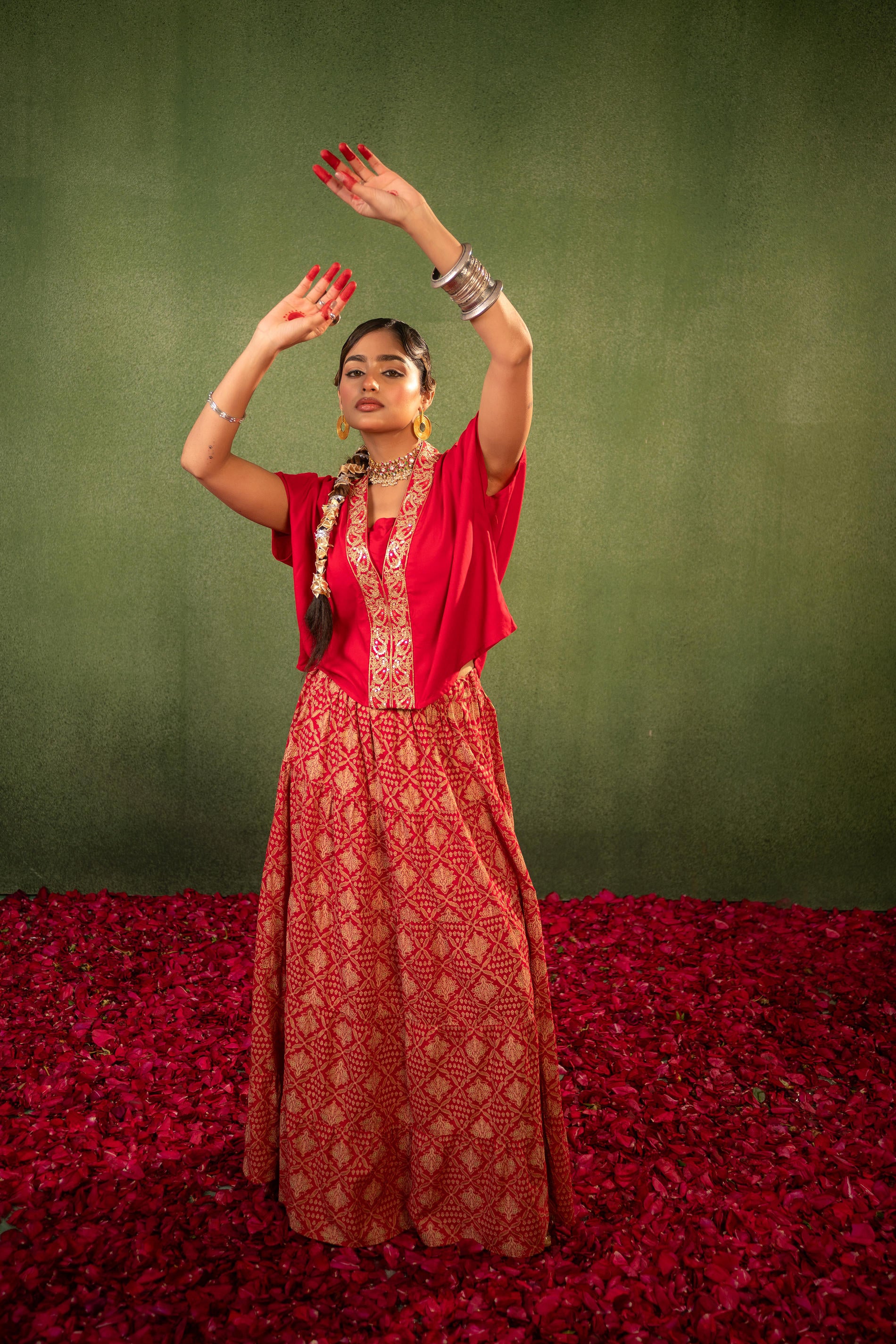 Virasat Printed Skirt Set