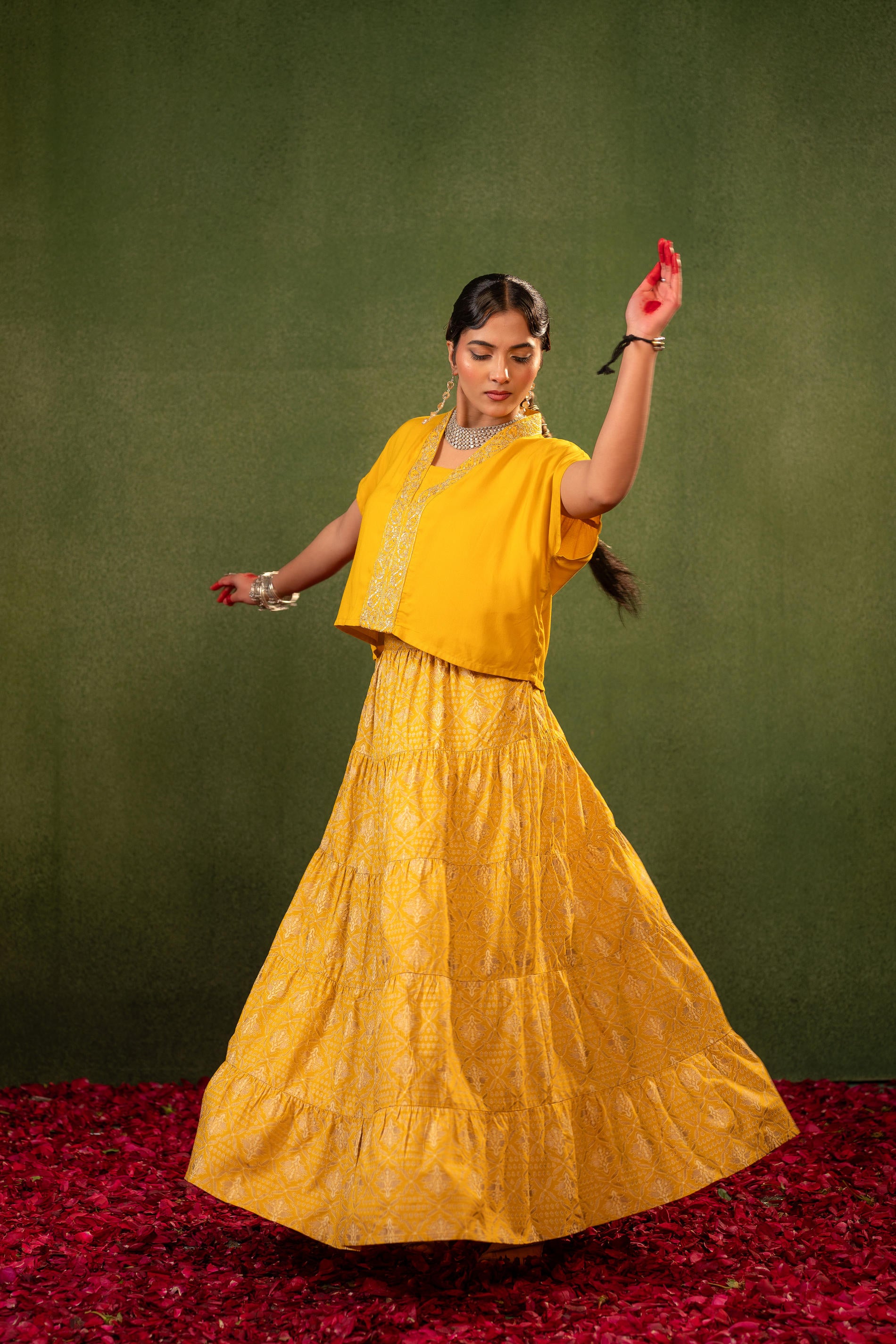 Virasat Printed Skirt Set