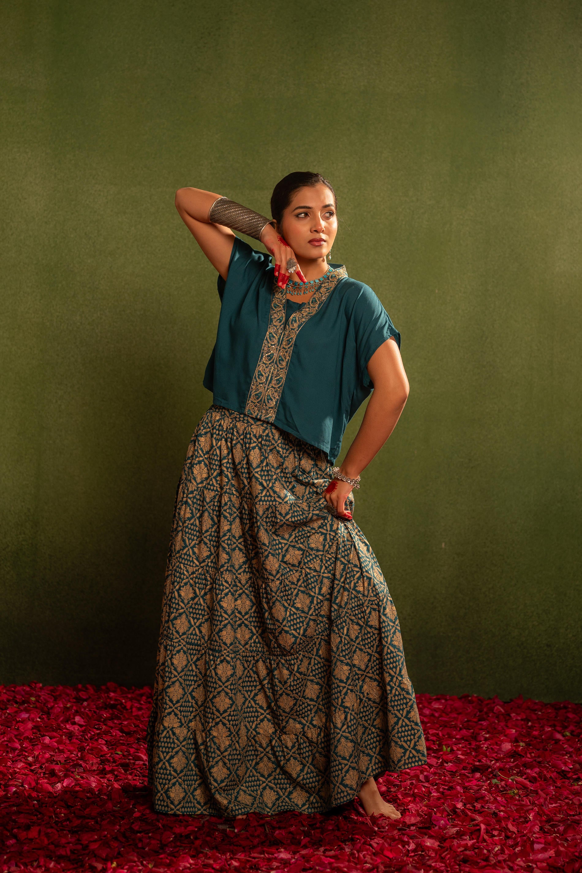 Virasat Printed Skirt Set