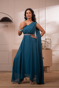 Ocean Whispers One-Shoulder Gown