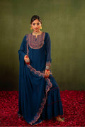 Midnight Blue Royal Embroidered Suit Set