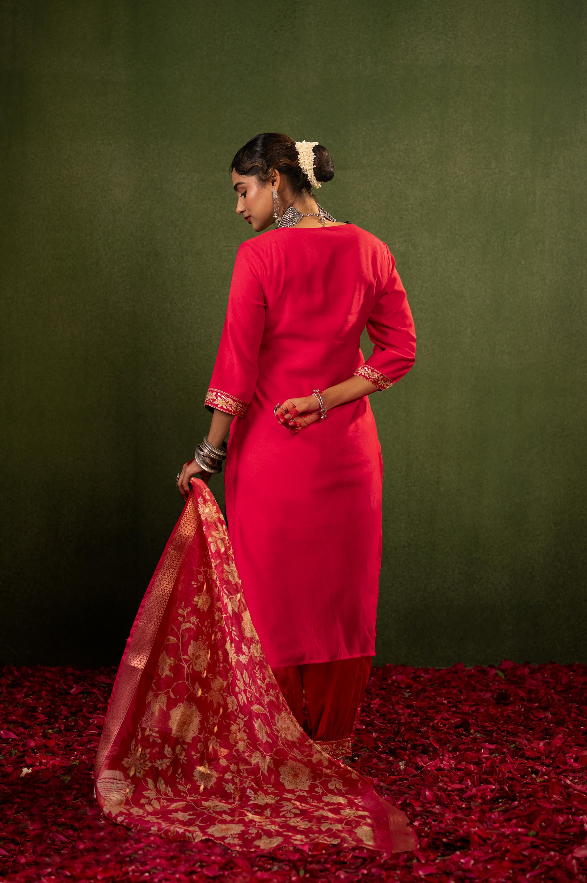 Laal Gulnaar Heritage Embroidered Kurta Set