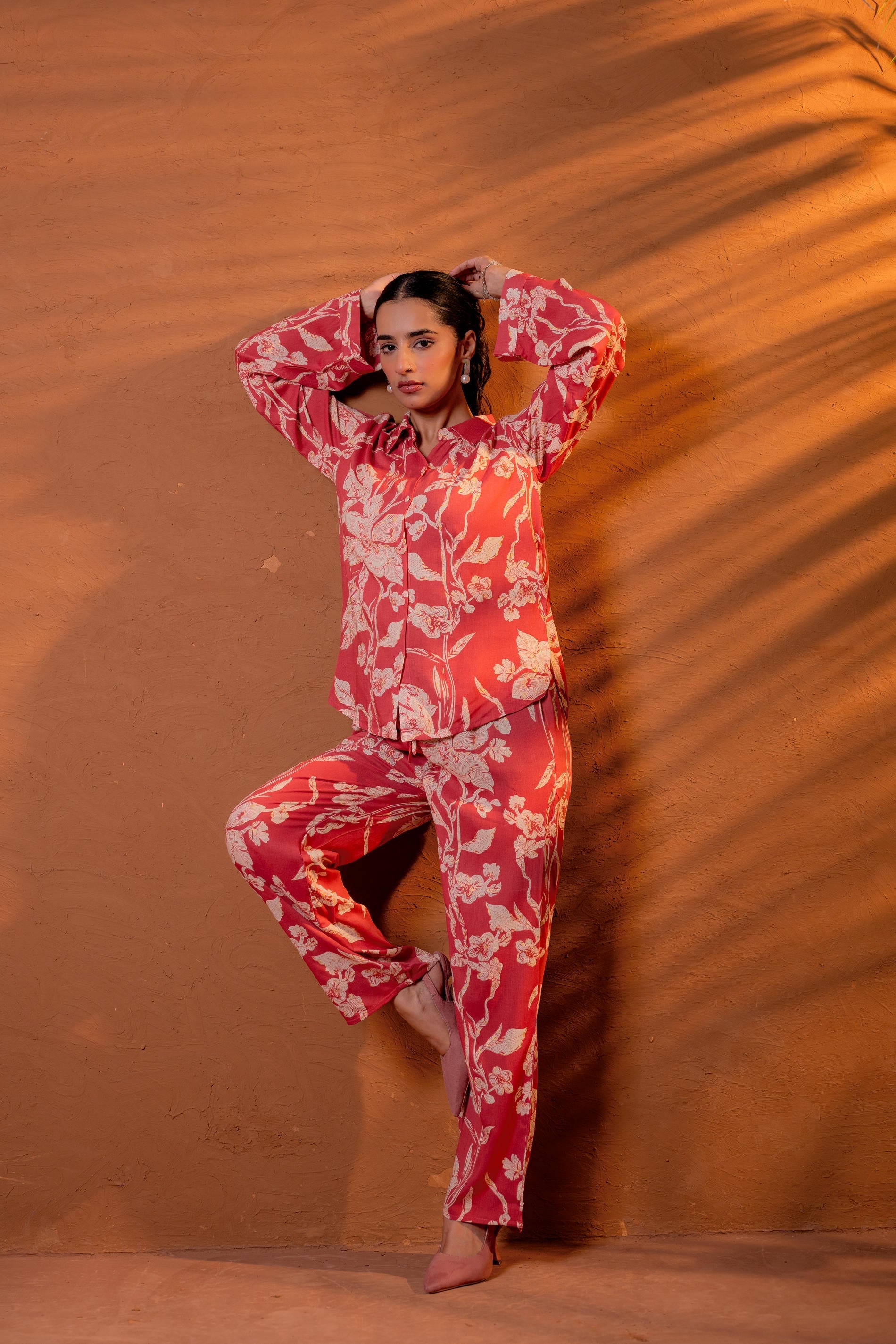 Women’s Relaxed Fit Floral Printed Co-ord Set