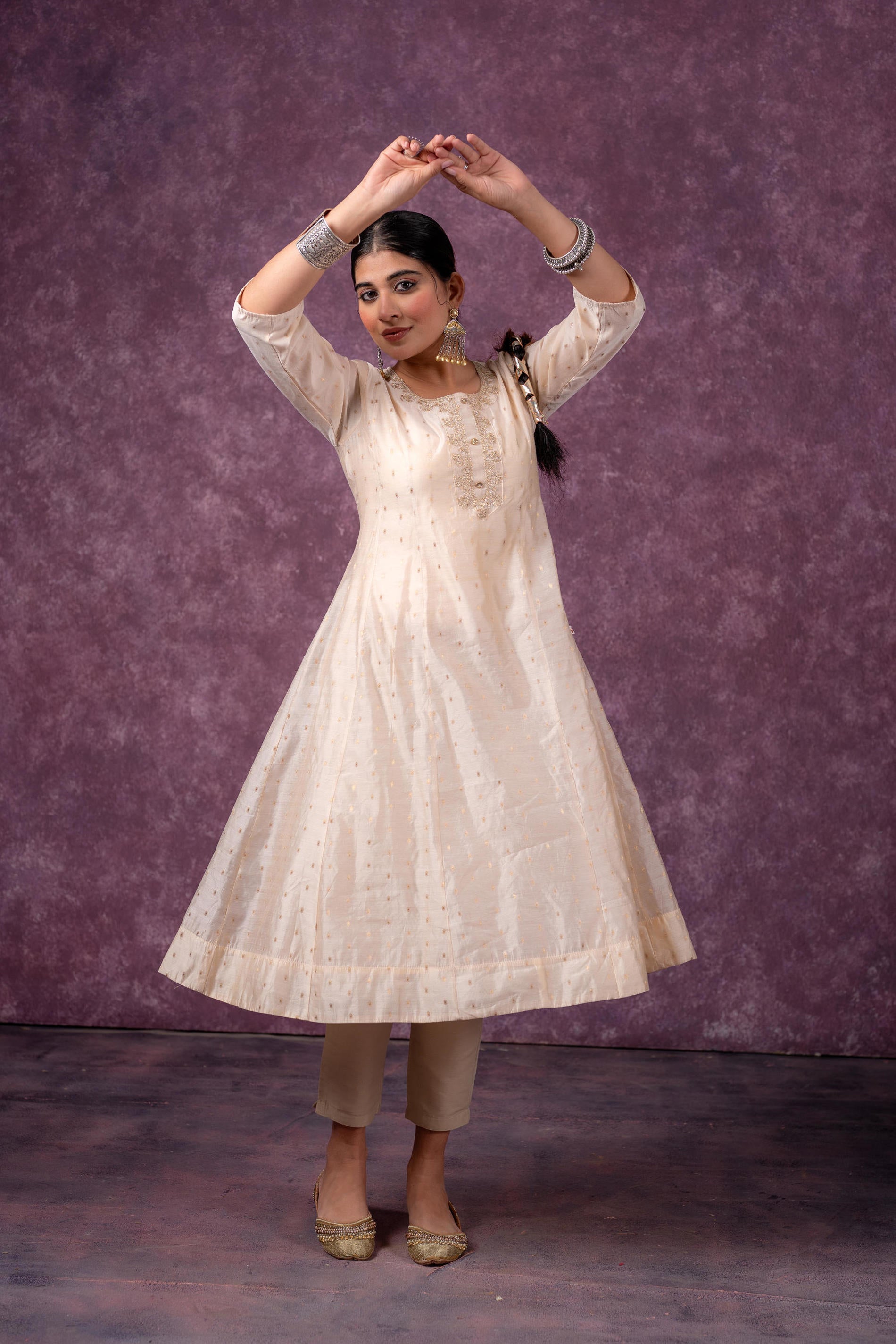 Ivory Noor A-Line Kurta