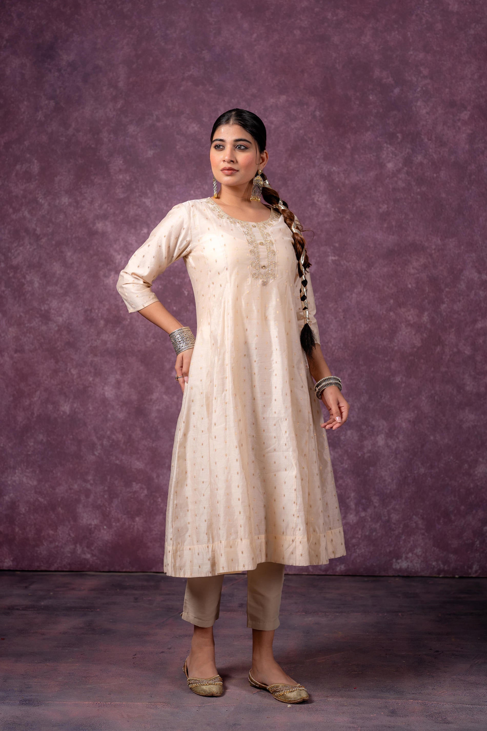 Ivory Noor A-Line Kurta