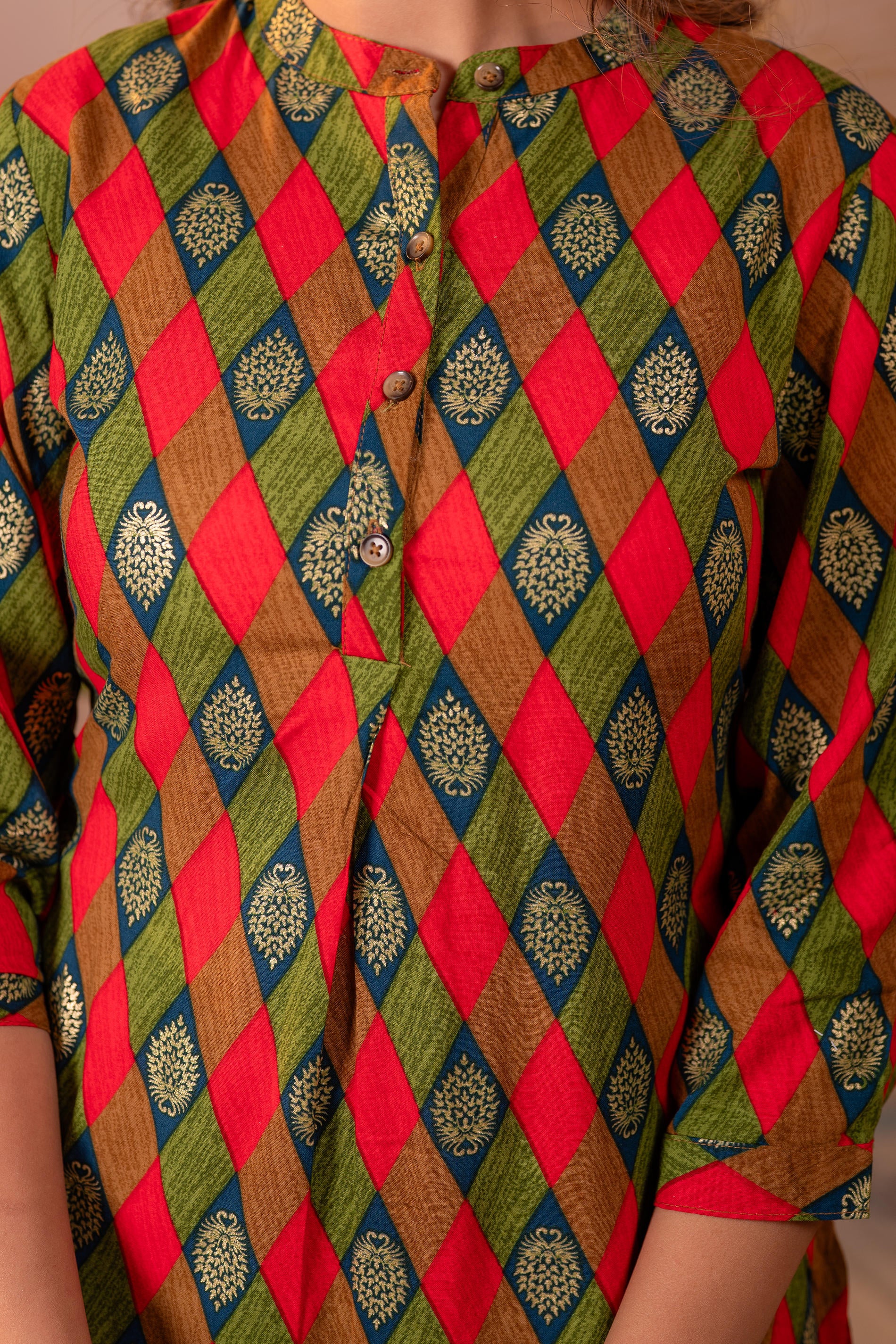 Geometric Printed Straight Kurta