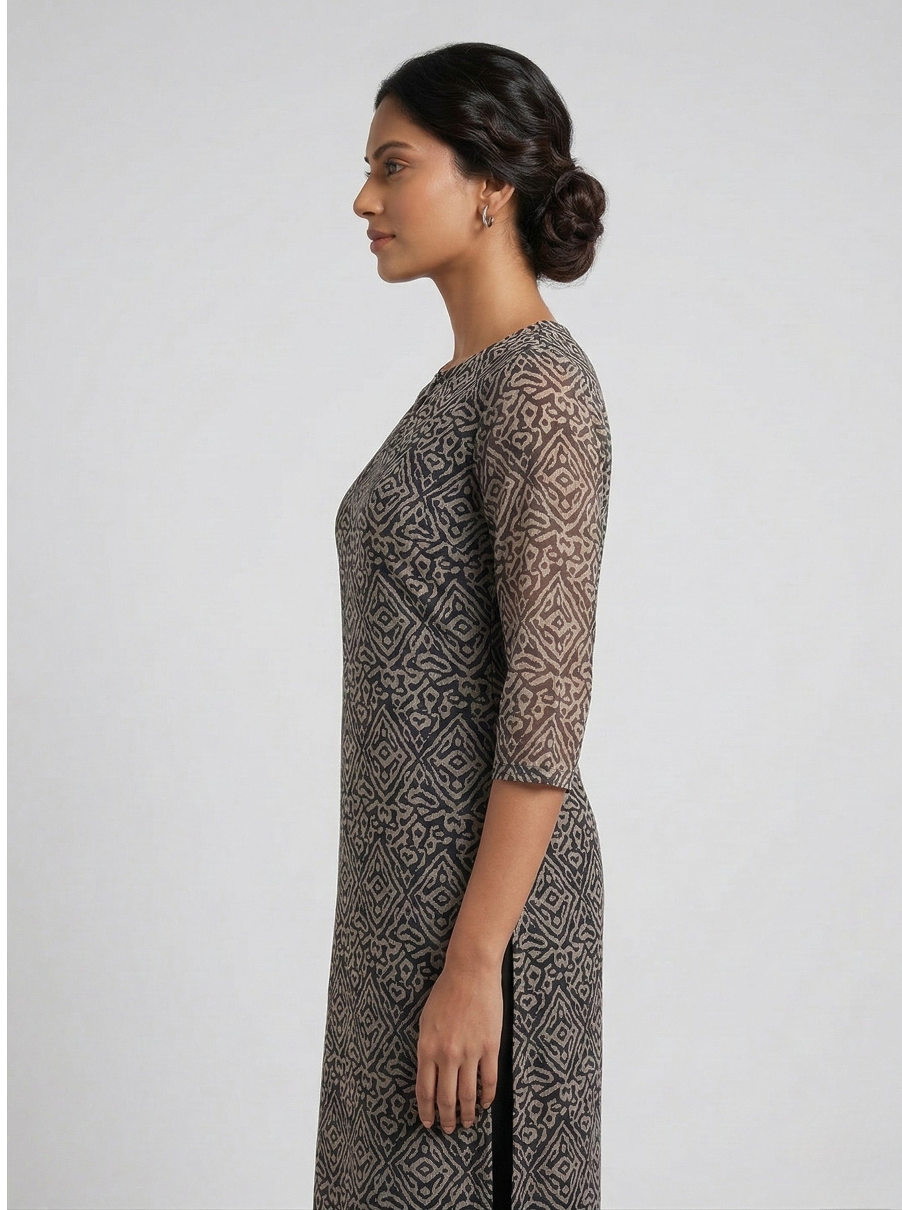 Smoky Tribal Sheer Kurta