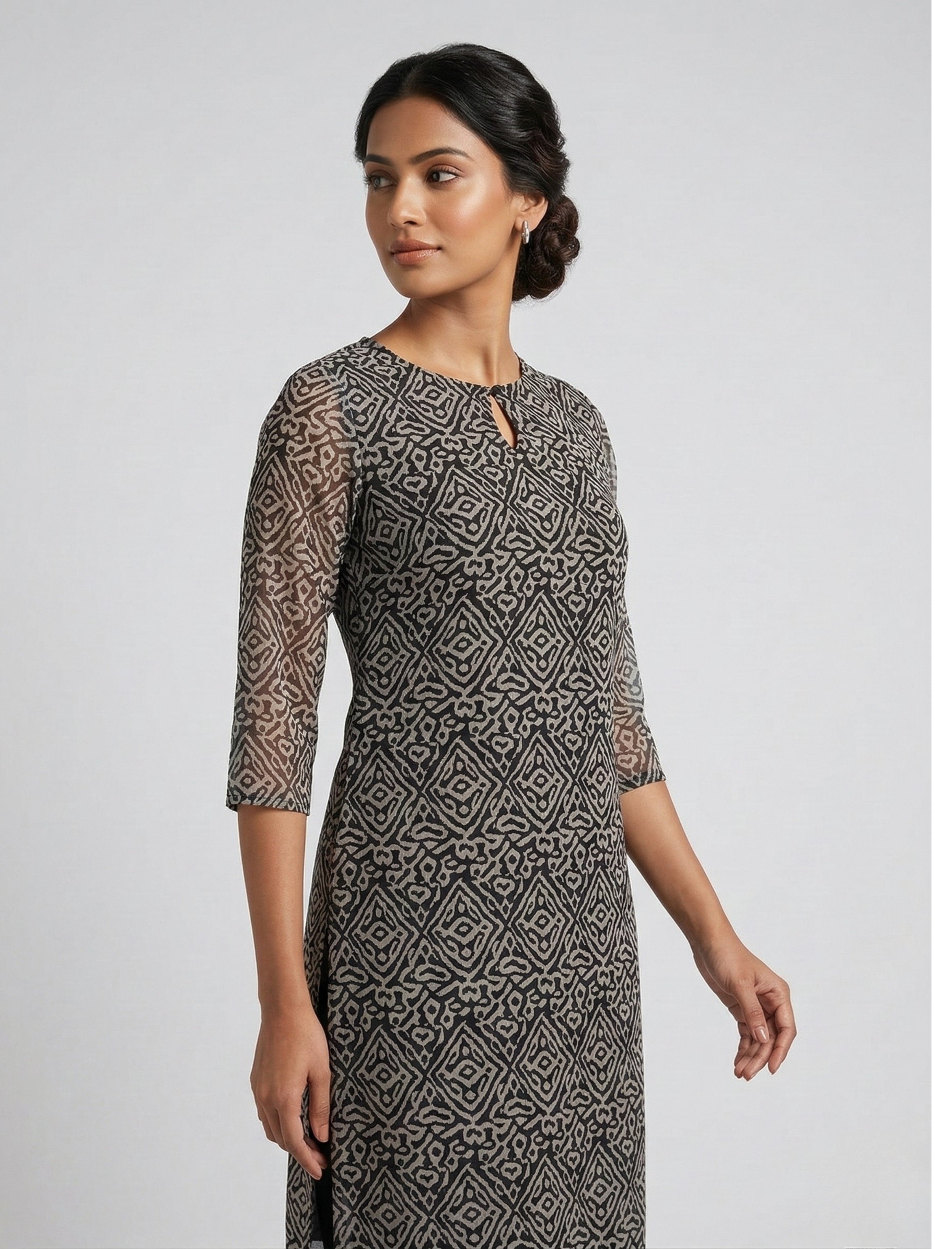 Smoky Tribal Sheer Kurta