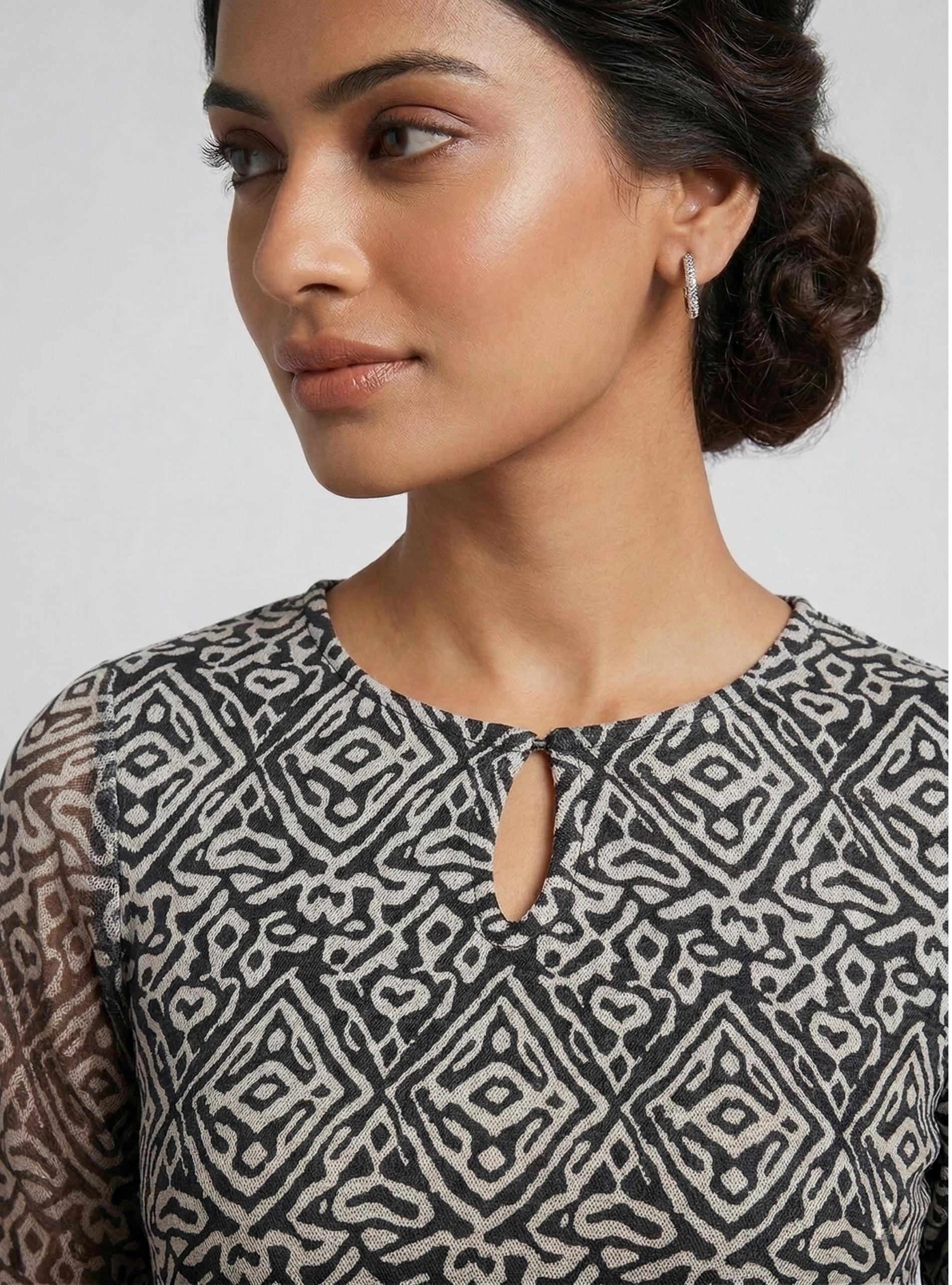 Smoky Tribal Sheer Kurta