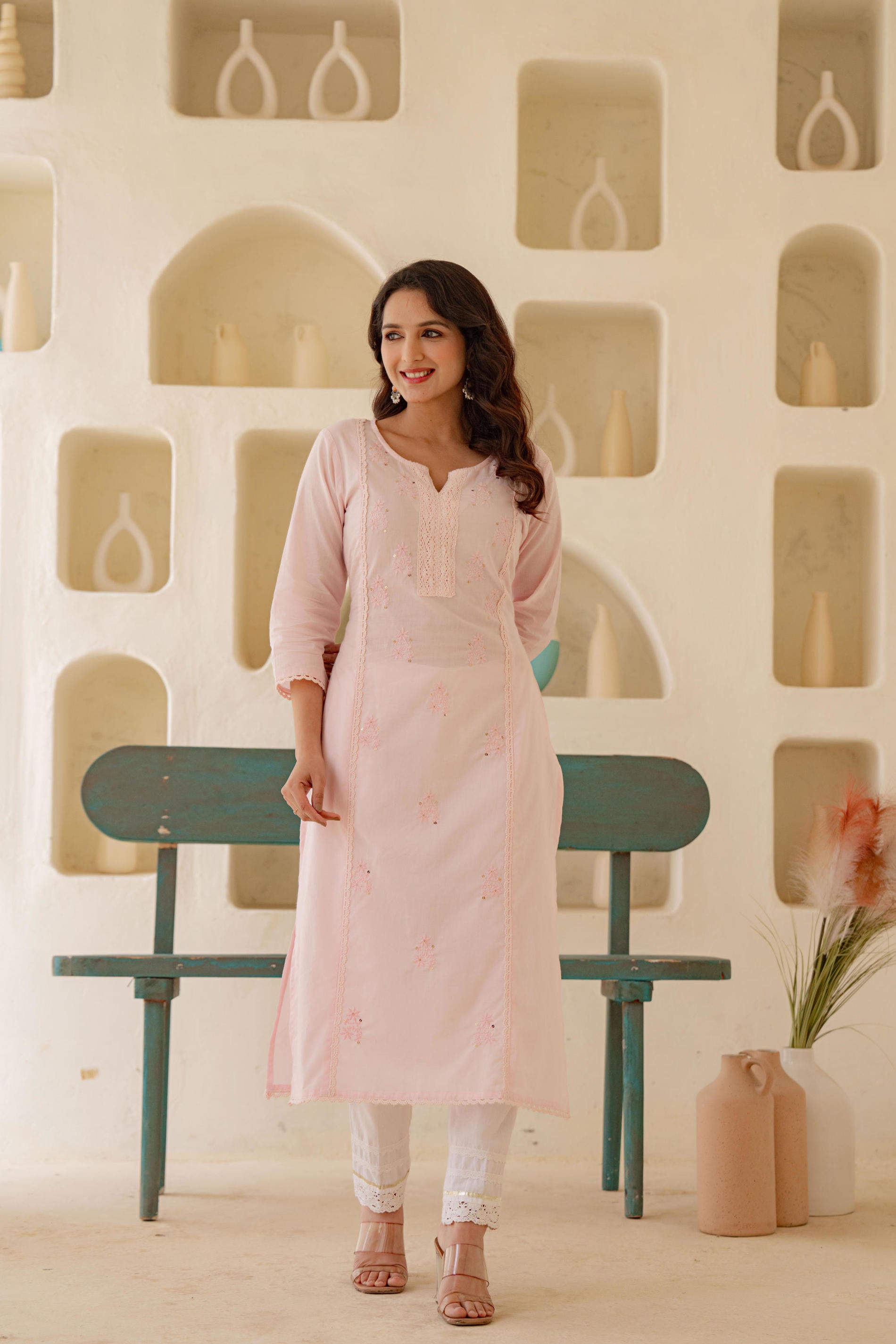 Blush Whisper Embroidered Kurta