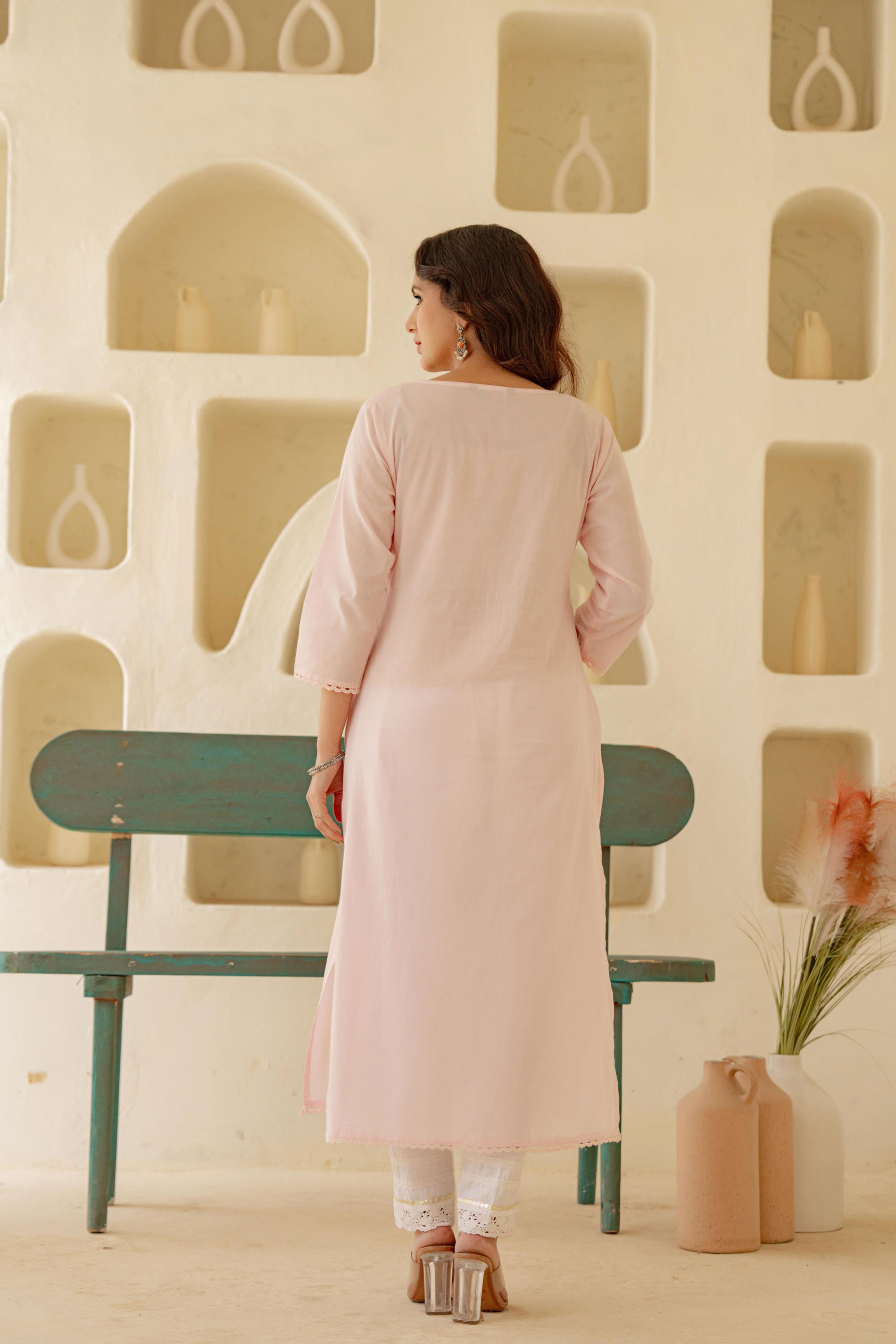 Blush Whisper Embroidered Kurta