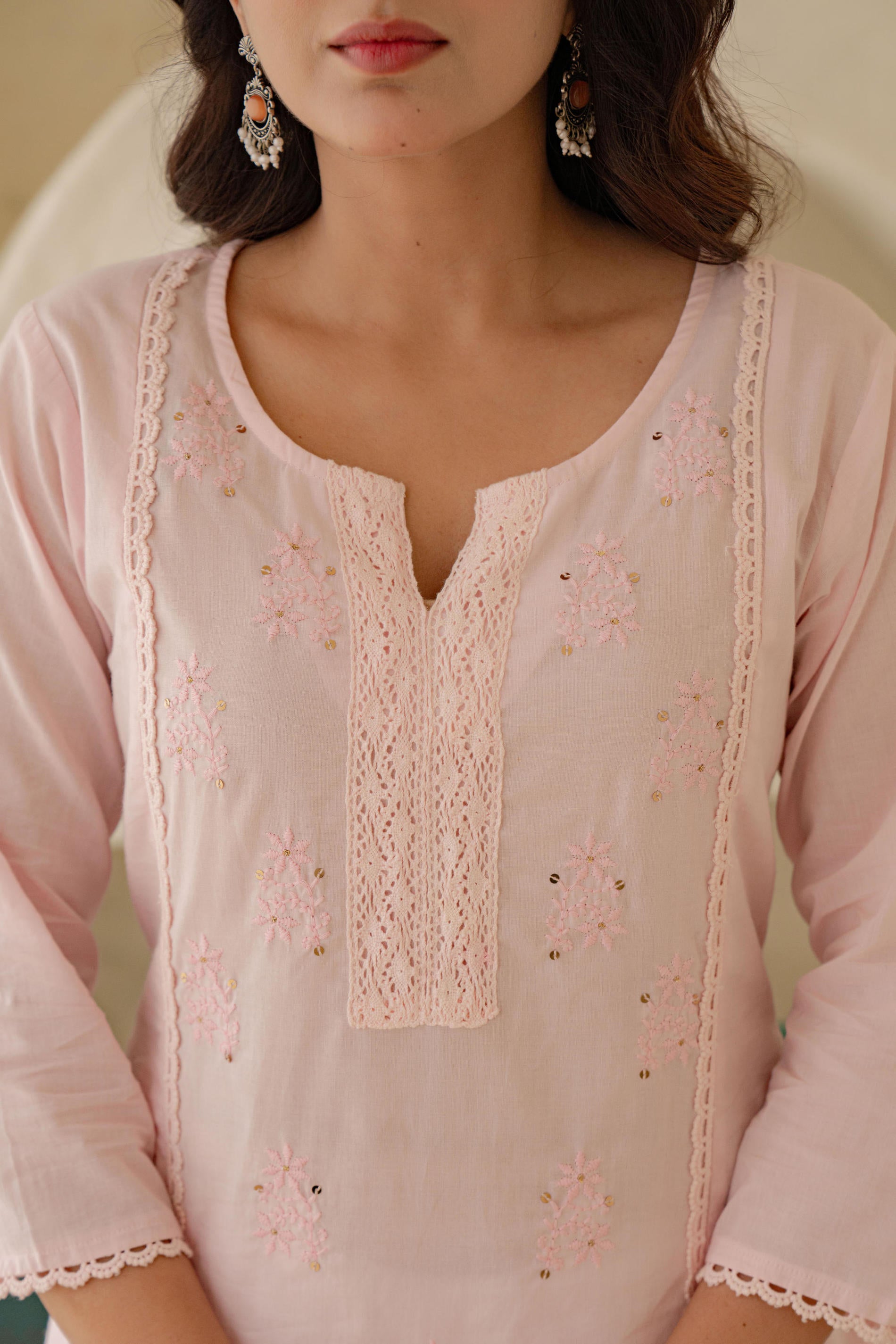 Blush Whisper Embroidered Kurta