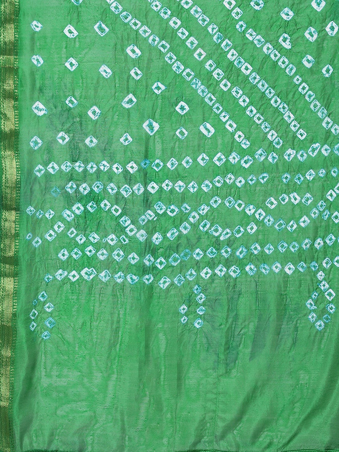 Juniper Green Bandhani Tie-Dye Shantoon Dupatta For Women