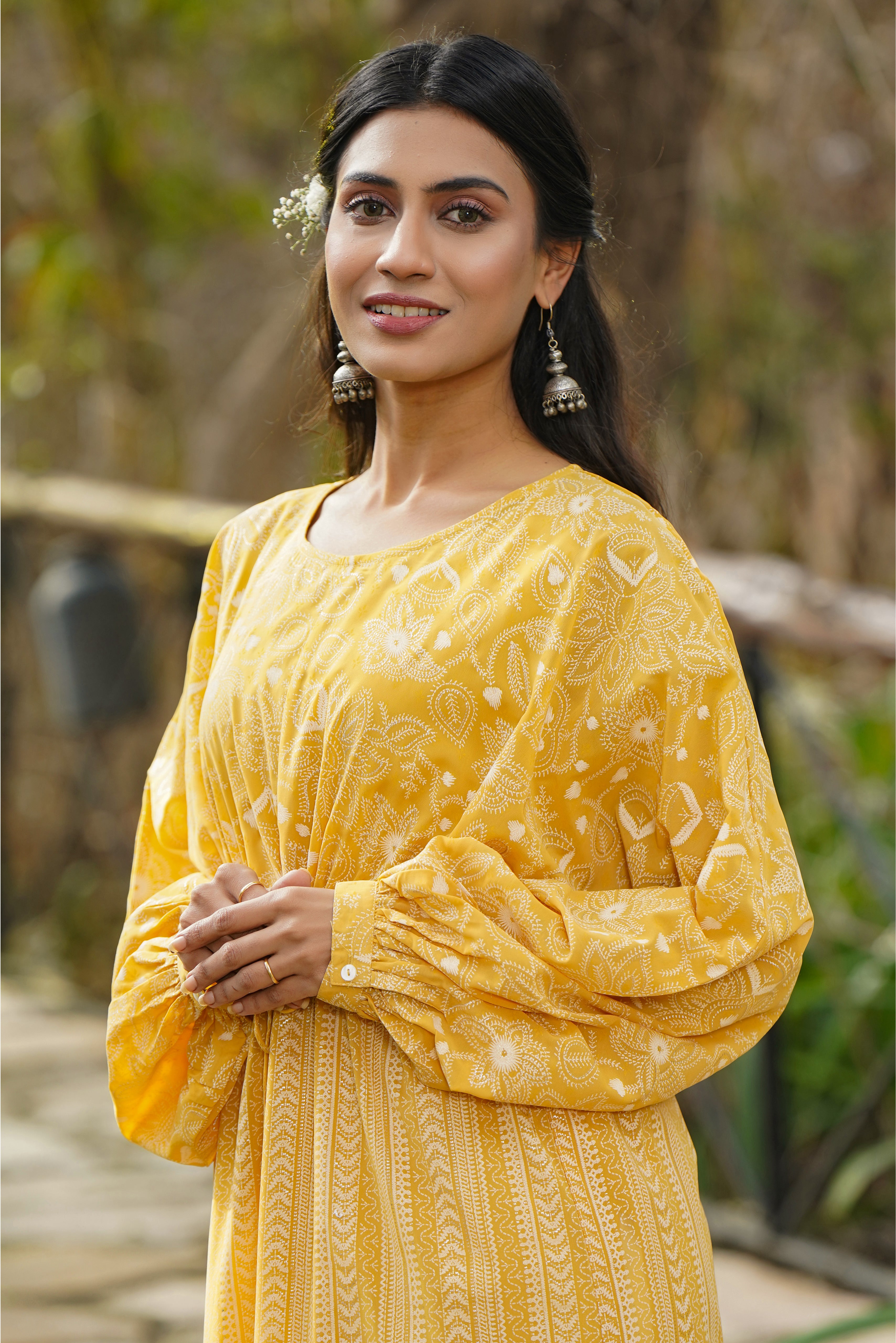 Buy Shanaya Creations Fabulous Designer Kurti/Kurta with Jacket (Yellow) -  at Best Price Best Indian Collection Saree - Gia Designer
