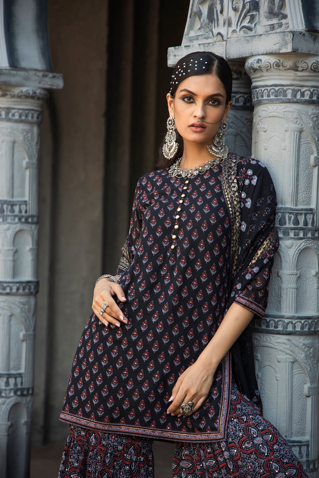 Hand Block Printed Dress Indian long Blue Maxi Dress – pacificexportsimports