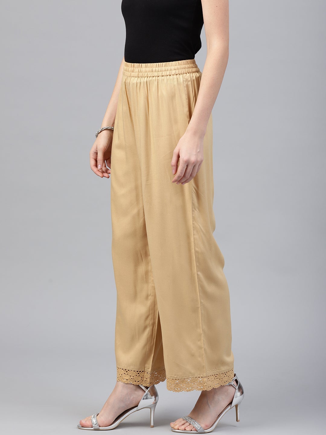 Buy Gold Trousers & Pants for Women by Fabindia Online | Ajio.com